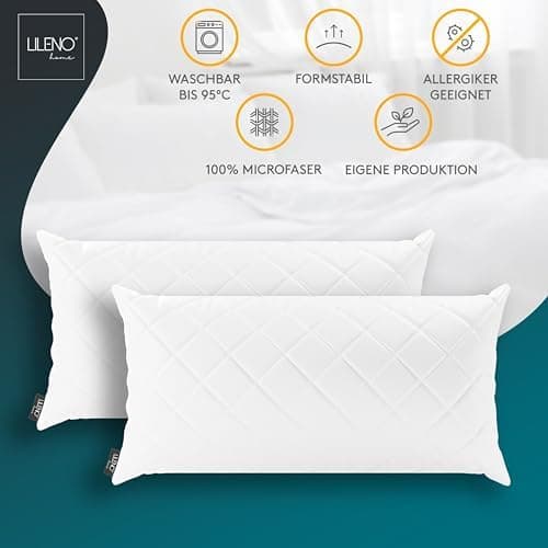 LILENO HOME 95°C waschbares Kissenfüllungsset - ideal für Allergiker - Polyester Innenkissen 40 x 40 cm als Couchkissen,