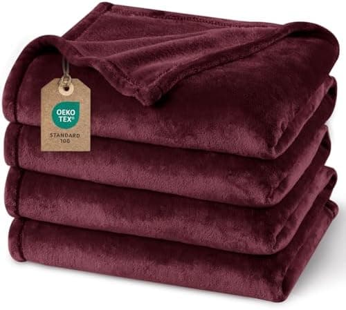 Oeko-Tex Weich Warm Kuscheldecke PHF Flauschig Fleecedecke 130x150cm - Beige, Couch, Sofa & Bett Überwurf