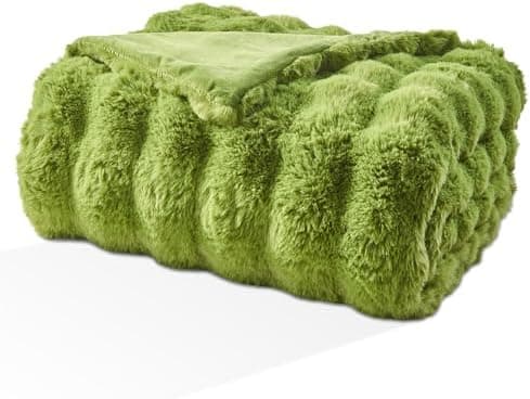 EMME Flauschige Wohndecke für Couch Kaninchen Plüsch Fleecedeckemercialwohndecke-sofa-decke-bubble-decke-wohndecke-flaus
