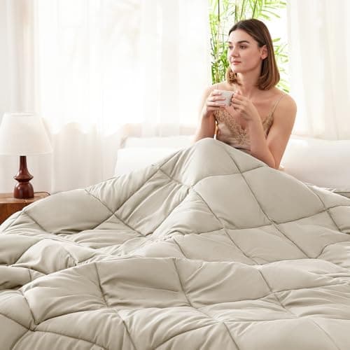 WAVVE Decke 200x220 Bettdecke, Super Weiche Zudecke Schlafdecke, Atmungsaktive Steppdecke 300gsm Mikrofaser Weiß OEKO-TE