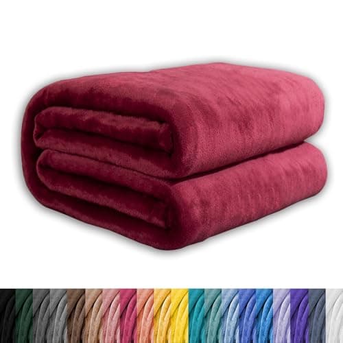 Kuscheldecke Flauschig Fleecedecke für Tiefen Schlaf und Bessere Erholung, Schwarz 130 x 160 cm