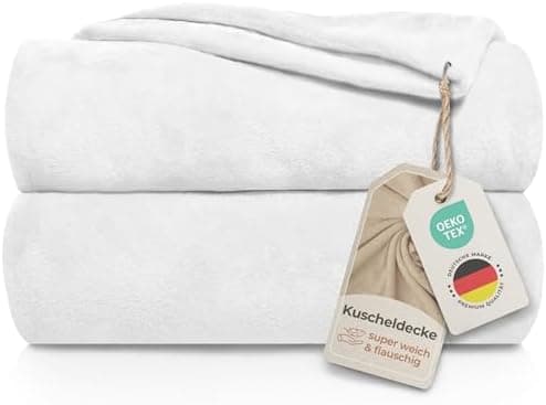 Gräfenstayn® Kuscheldecke flauschig & super weich - hochwertige Fleecedecke als Wohndecke & Tagesdecke - Overlap-Decke f