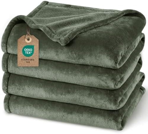Oeko-Tex Weich Warm Kuscheldecke PHF Flauschig Fleecedecke 130x150cm - Beige, Couch, Sofa & Bett Überwurf