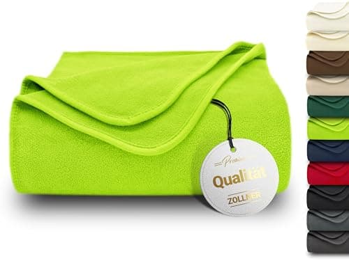 ZOLLNER Kuscheldecke in 130x170 cm - kuschelige und langlebige Fleecedecke - antistatisch und Oeko Tex® Zertifiziert