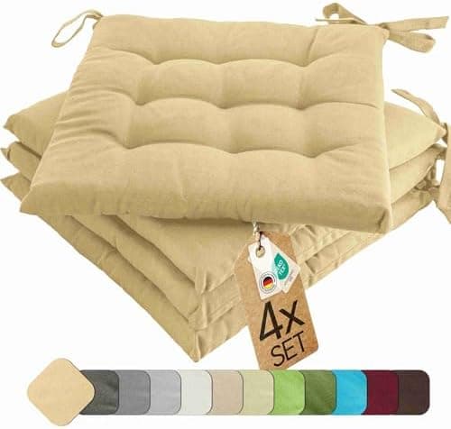 Etérea Türkiswaschbares Sitzkissen Stuhl 40x40 2er Set Inneneinbau - Outdoor & Indoor - OEKO-TEX Made in Green