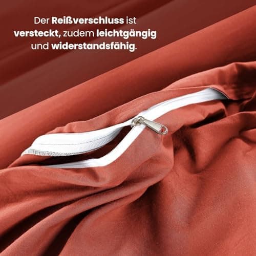 Wometo Bettwäsche Renforce Stone-Washed - Curry Gelb 100% Baumwolle OEKO-TEX Weich Modern Used-Look Leinen-Optik OEKO-TE