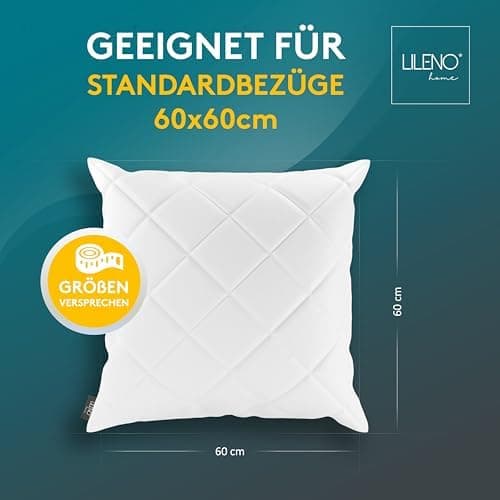 LILENO HOME 95°C waschbares Kissenfüllungsset - ideal für Allergiker - Polyester Innenkissen 40 x 40 cm als Couchkissen,
