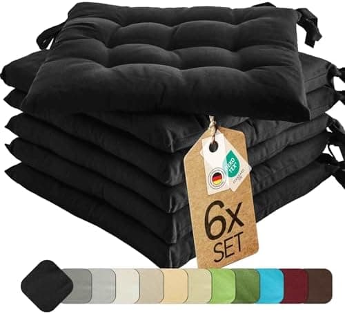 Etérea Türkiswaschbares Sitzkissen Stuhl 40x40 2er Set Inneneinbau - Outdoor & Indoor - OEKO-TEX Made in Green