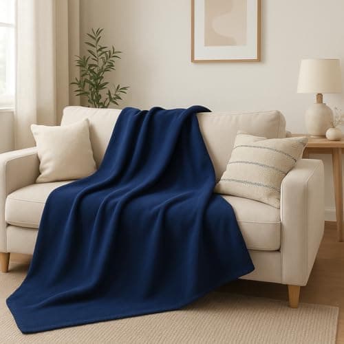 Betz Fleecedecke – weiche Wohndecke & Kuscheldecke – fürs Sofa & Bett – flauschig, leicht, wärmend & pflegeleicht – lila