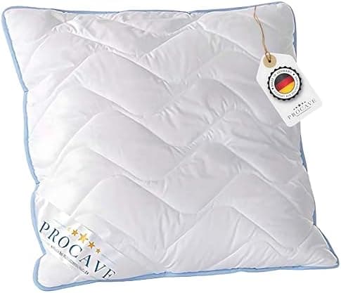 Hochwertiges Qualitäts-Stepp-Kissen für Allergiker, atmungsaktiv und Kochfest 40x40 cm - PROCAVE TopCool
| Winter- und