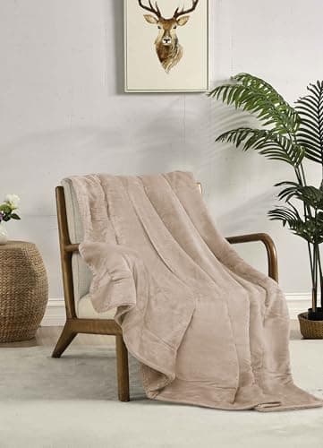 Miracle Home Wendbare Fleecedecke aus Mikrofaser, weich, warm und maschinenwaschbar, für den ganze Haushalt, 130 x 160 c
