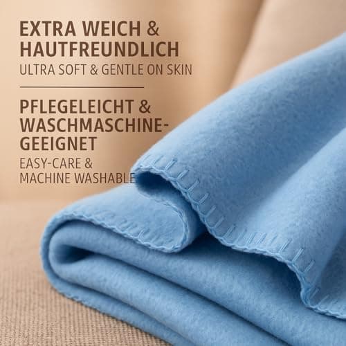 Betz Fleecedecke – weiche Wohndecke & Kuscheldecke – fürs Sofa & Bett – flauschig, leicht, wärmend & pflegeleicht – lila