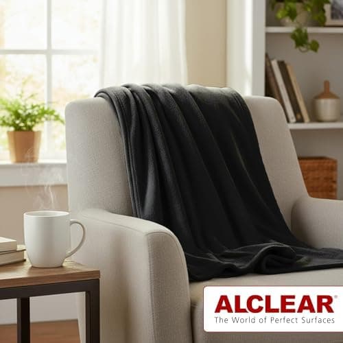 ALCLEAR Schokobraun Fleecedecken 130x160 cm, über 200 g/m2, SOFAGEDECKE DECKE Wohndecke Picknickdecke OEKO-TEX