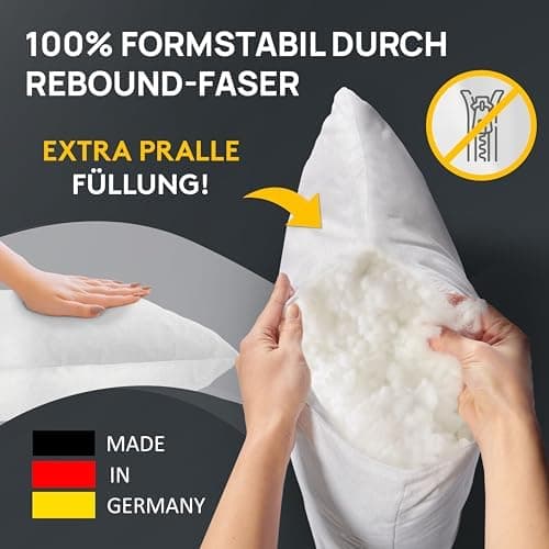 LILENO HOME 40x40 cm waschbares Kissenfüllmaterial - ideal für Allergiker und Couchkissen, Sofa Kissen, Cocktailkissen u