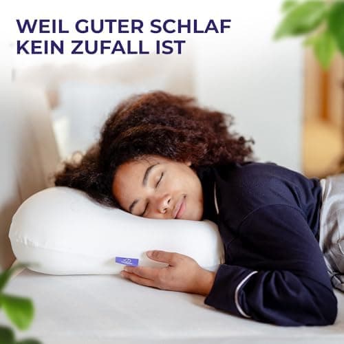 Nubila® Orthopädisches Nackenstützkissen für Seitenschläfer | Rückenschmerzen lindert | Extra Soft 40x20 cm | Schlafqual