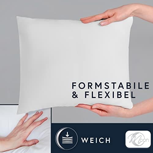 Moon 2er Pack Nonwoven Füllkissen - Festes Gehalte - 40x40cm - OEKO-TEX Standard 100 -Ideal für Möbelneuverputzung und C