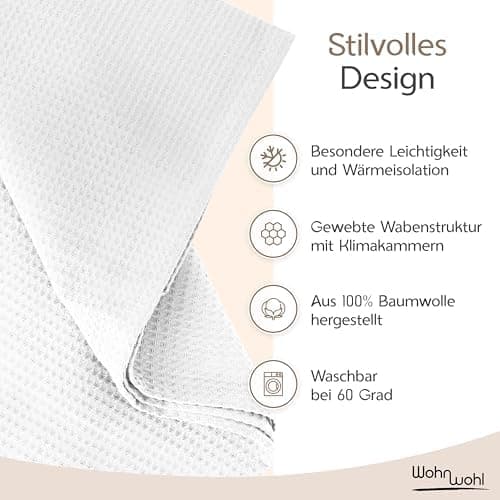 Tagesdecke Grau 100% Baumwolle Pflegeleicht Sommerdecke