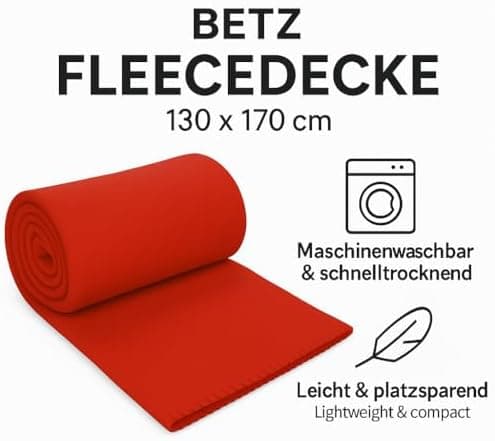 Betz Fleecedecke – weiche Wohndecke & Kuscheldecke – leicht, warm & pflegeleicht – Farbe Petrol 130x170 cm 180g/m²