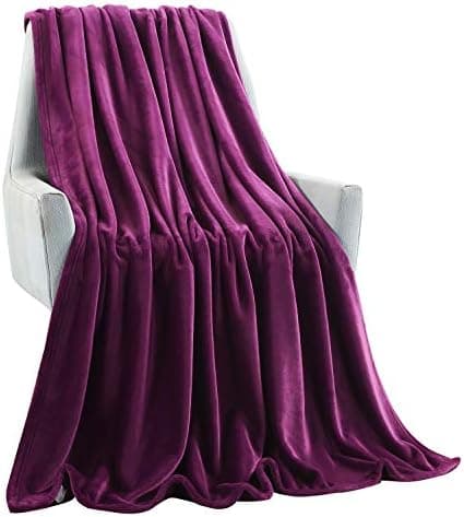 TASTHROW Weiche Fleecedecke für Wohnzimmer, Soft und Warm Tagesdecke, perfekt für Familie und Gäste (Rosa, 130x180cm)