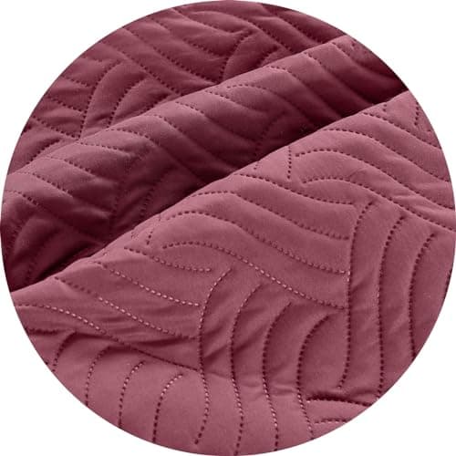 Wometo OekoTex Tagesdecke 220x240 cm gesteppt Wattiert Wende-Design XXL Bettüberwurf