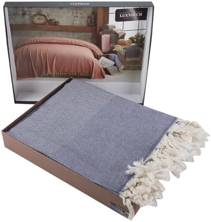 Mixibaby Tagesdecke Anthrazit 220x240 LuxTouch 100% Baumwolle