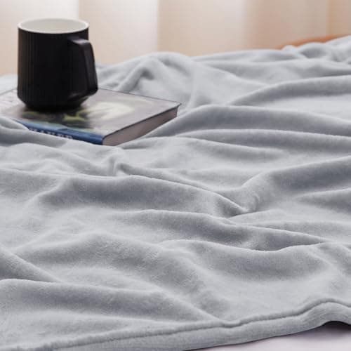 Kuscheldecke WAVVE Flauschig Warm - Sofadecke 150x200 cm Weich für Wohnraum Couchdecke GrauXL