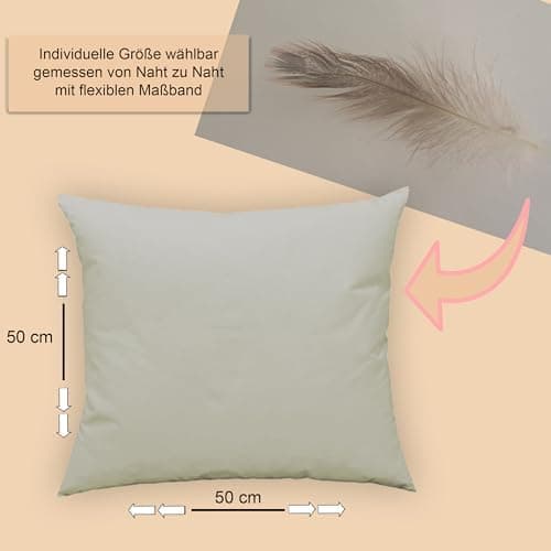 Federkissen 50x50 cm Deko für Sofa und Bett
| Kopfkissen 50x50 cm mit Füllkissen fürComfort und Deko
| Cocktailkissen 5