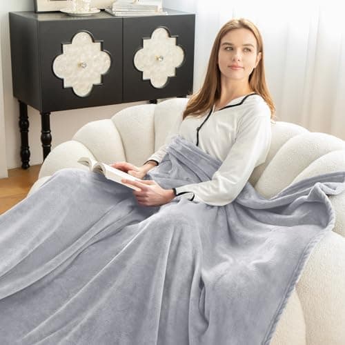 CozyLux Kuscheldecke Flauschig für 4 Jahreszeiten - Weich/Warm/Leicht - Sofa/Bett/Couch 150x200cm Grau