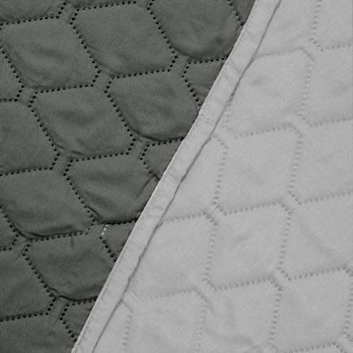 DecoKing Tagesdecke 260 x 280 Steel Silver Grey Dimgray Zweiseitig Pflegeleicht Axel