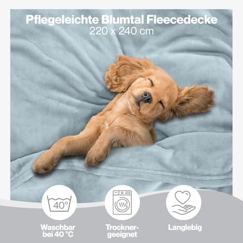 Blumtal wohndecke Anthrazit - flauschig - Oeko-TEX zertifiziert - 130x150 cm - Couch & Wohnzimmernutzung - Fliesdecke -