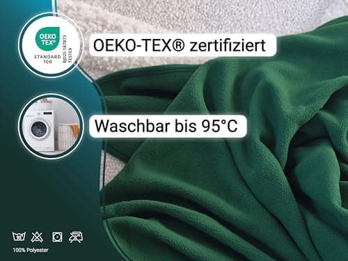ZOLLNER Kuscheldecke in 130x170 cm - kuschelige und langlebige Fleecedecke - antistatisch und Oeko Tex® Zertifiziert