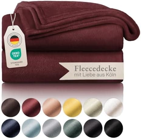 Blumtal wohndecke Anthrazit - flauschig - Oeko-TEX zertifiziert - 130x150 cm - Couch & Wohnzimmernutzung - Fliesdecke -