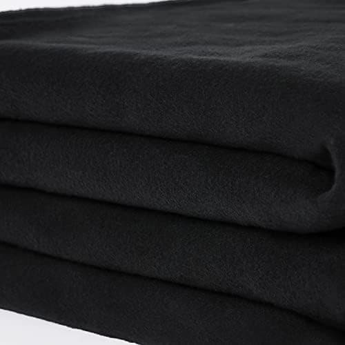 DREAMSCENE Schwarz Fleecedecke, warm und bequem für Winter, Bettüberwurf und Couchbezug, 150 x 200 cm OEKO-TEX STANDARD