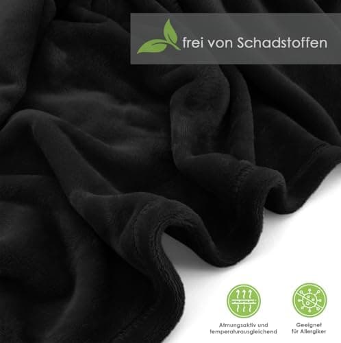 Heimtexland Kuscheldecke flauschig Oekotex warm Super Soft Decke 130x170 cm Bordeaux weinrot