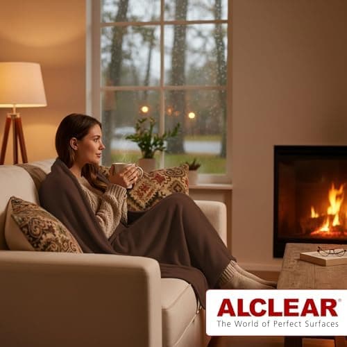 ALCLEAR Schokobraun Fleecedecken 130x160 cm, über 200 g/m2, SOFAGEDECKE DECKE Wohndecke Picknickdecke OEKO-TEX