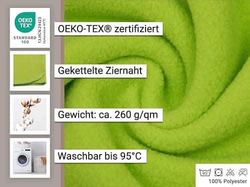 ZOLLNER Kuscheldecke in Taupe - weiche Couchdecke 130x170 cm - waschbar bis 95°C - Hotelqualität - Oeko Tex® Zertifizier