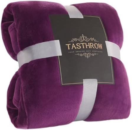 TASTHROW Weiche Fleecedecke für Wohnzimmer, Soft und Warm Tagesdecke, perfekt für Familie und Gäste (Rosa, 130x180cm)