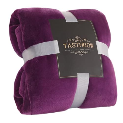 TASTHROW Weiche Fleecedecke für Wohnzimmer, Soft und Warm Tagesdecke, perfekt für Familie und Gäste (Rosa, 130x180cm)