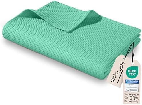 Tagesdecke Grau 100% Baumwolle Pflegeleicht Sommerdecke