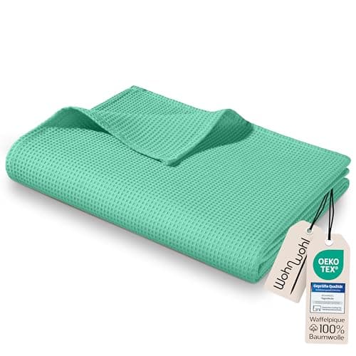 Tagesdecke Grau 100% Baumwolle Pflegeleicht Sommerdecke