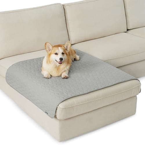 BEDSURE wasserdichte Hundedecke - 76x178 cm rutschfeste Schutzmatte für Couch, waschbar und kratzfest, Grau OEKO-TEX STA