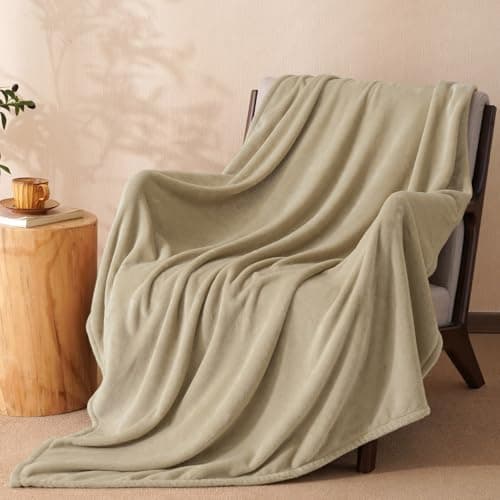 Oeko-Tex Weich Warm Kuscheldecke PHF Flauschig Fleecedecke 130x150cm - Beige, Couch, Sofa & Bett Überwurf