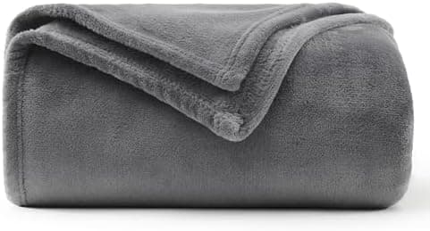 Kuscheldecke WAVVE Flauschig Warm - Sofadecke 150x200 cm Weich für Wohnraum Couchdecke GrauXL