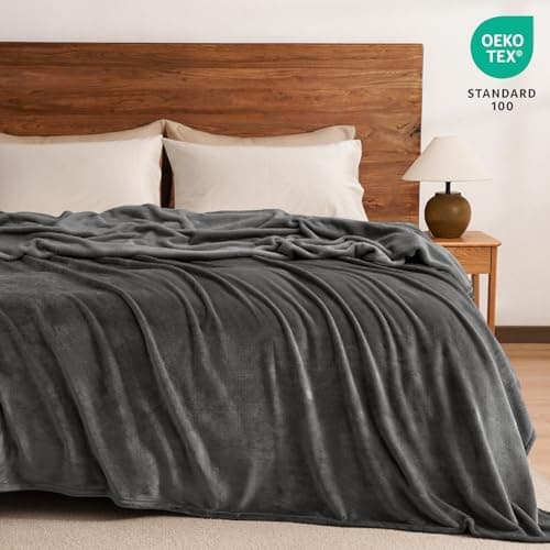 Oeko-Tex Weich Warm Kuscheldecke PHF Flauschig Fleecedecke 130x150cm - Beige, Couch, Sofa & Bett Überwurf