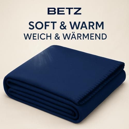 Betz Fleecedecke – weiche Wohndecke & Kuscheldecke – leicht, warm & pflegeleicht – Farbe Petrol 130x170 cm 180g/m²