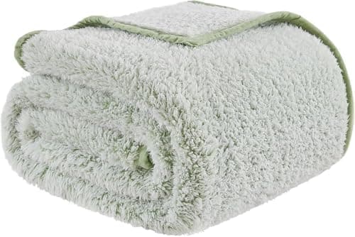 EMME Flauschige Sherpa Kuscheldecke Oeko-Tex 150x200 cm, perfekt für Winterspazieren und Relaxen - doppelseitig weich, l