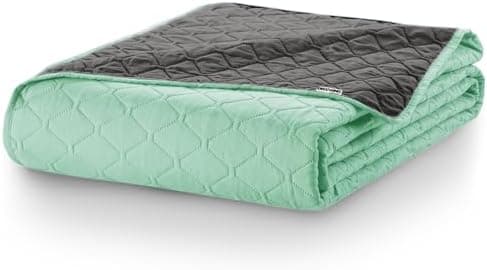 DecoKing Tagesdecke 260 x 280 Steel Silver Grey Dimgray Zweiseitig Pflegeleicht Axel