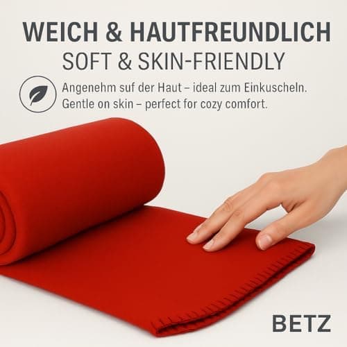 Betz Fleecedecke – weiche Wohndecke & Kuscheldecke – leicht, warm & pflegeleicht – Farbe Petrol 130x170 cm 180g/m²