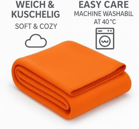 Betz Fleecedecke – weiche Wohndecke & Kuscheldecke – fürs Sofa & Bett – flauschig, leicht, wärmend & pflegeleicht – lila