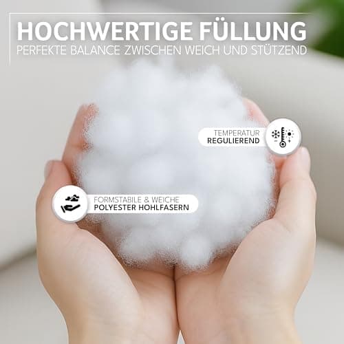 Polyester Kopfkissen (40x40 cm groß) - Weiß - Zierkissen für Couch und Sofa - Waschbar bis 60° - Ökotex - 2er Set Kissen